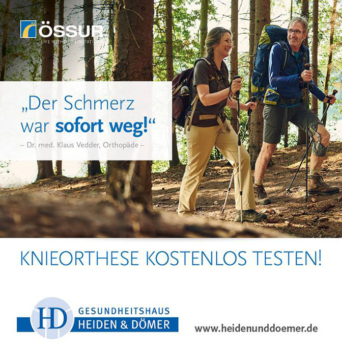 Heiden Doemer Testwoche testen Oessur Knieorthese Hamm Werne Dortmund September